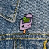  Pin kim loại cài áo GameBoy Ice Cream 