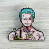  Huy hiệu Pin cài kim loại One Piece Zoro nháy mắt 