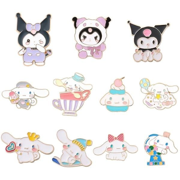  Huy hiệu pin kim loại Sanrio Party 