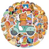  Hình dán sticker chuột lang nước Capybara tổng hợp 50 cái 