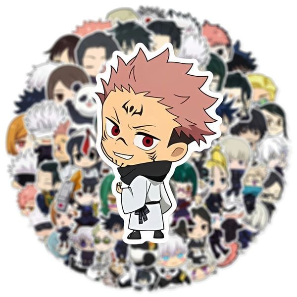  Hình dán sticker Jujutsu Kaisen tổng hợp 50 cái 