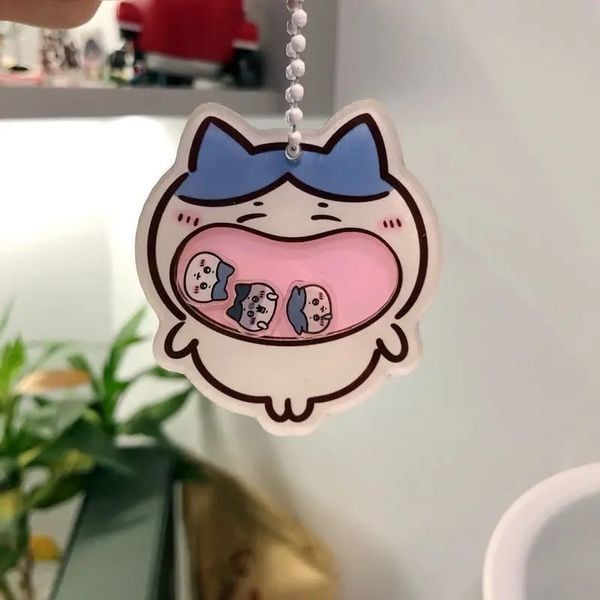  Móc khóa acrylic lắc Chiikawa miệng rộng 