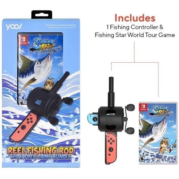  GSW161 - Fishing Star World Tour Reel Fishing Rod Bundle cho Nintendo Switch 