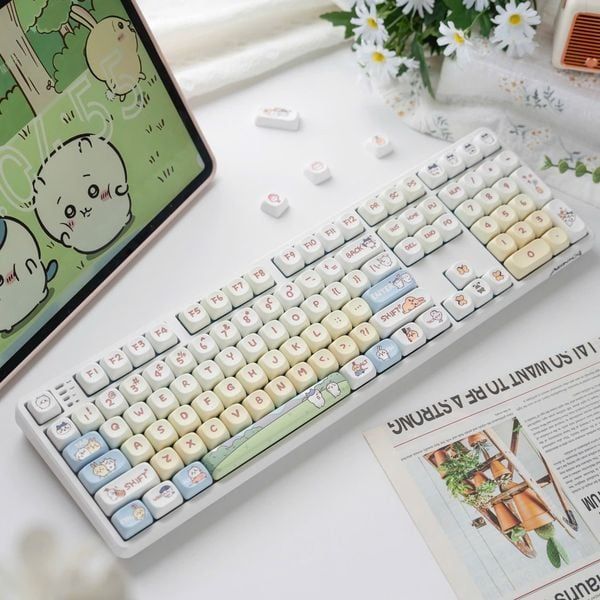  Bộ Keycap MOA PBT Chiikawa Something Small and Cute 144 nút 