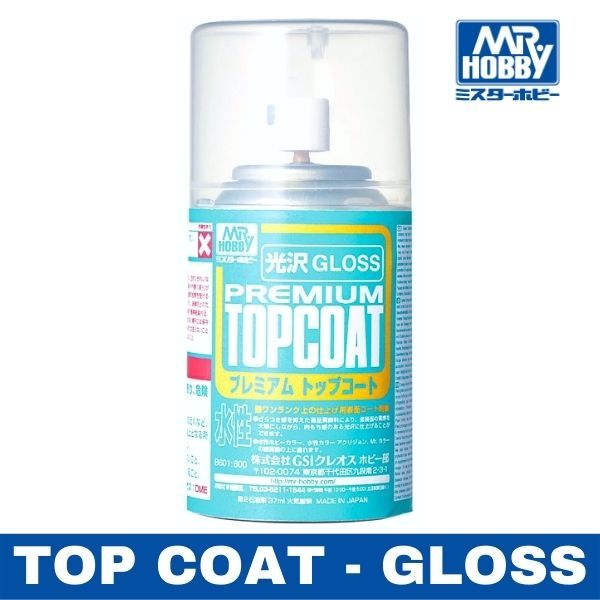  Bình xịt lớp phủ bảo vệ sơn mô hình Mr. Premium Top Coat - Gloss Bóng - B601 