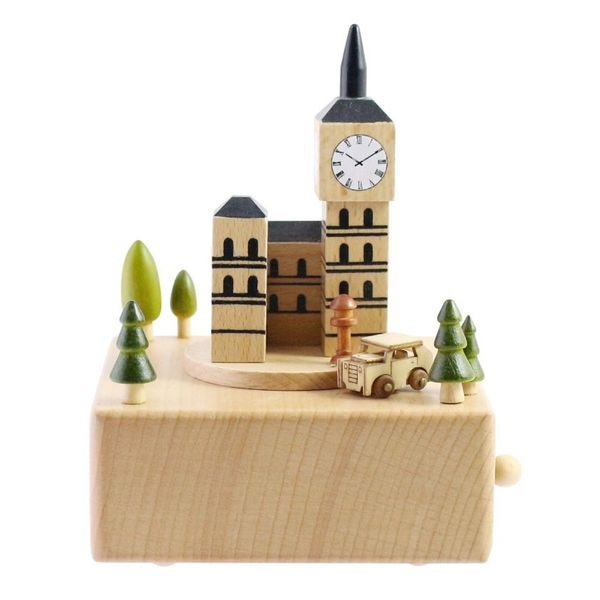 HỘP NHẠC GỖ CHUYỂN ĐỘNG - THÁP BIG BEN