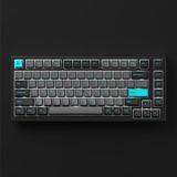  Bàn phím cơ MonsGeek MG75 Black & Cyan - White LED / AKKO Switch V3 Cream Blue / PBT Double-Shot 