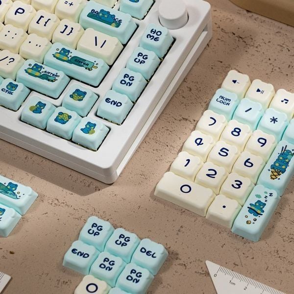 Bộ Keycap bàn phím cơ AKKO Lemon Bear đẹp mắt dễ thương tô điểm cho bàn phím thêm phần ấn tượng