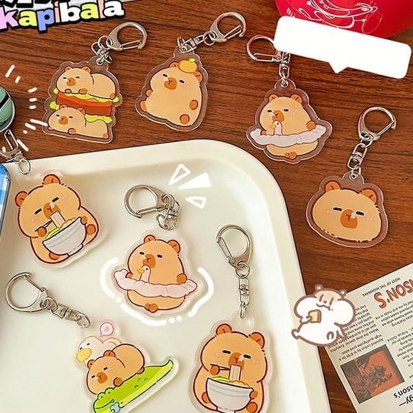  Móc khóa nhựa hình chuột lang nước Capybara Vol 1 