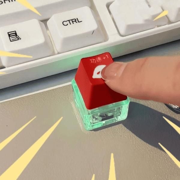  Móc khóa nút bấm công đức đèn LED 