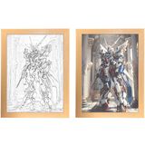  Khung tranh đèn LED 3D Gundam 