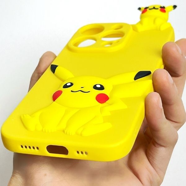  Ốp lưng silicon Pikachu 3D cho iPhone 14 Pro/Plus 