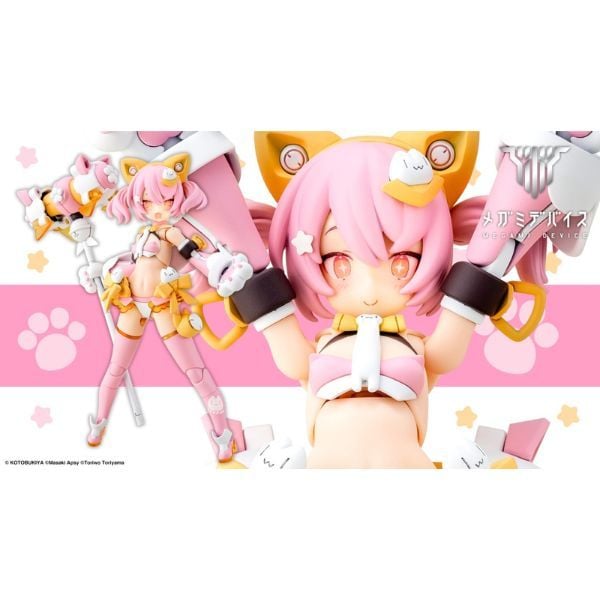 Mô hình lắp ráp mecha girl Megami Device Puni Mofu Mao KP740 chính hãng Kotobukiya dễ thương chất lượng tốt chi tiết đẹp mắt tạo dáng đa dạng thú vị