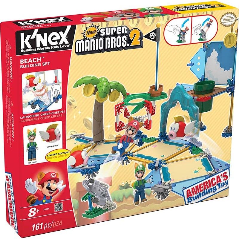  K'NEX NEW SUPER MARIO BROS 2 - BEACH BUILDING SET 