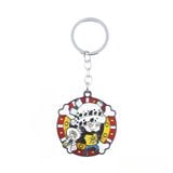  Móc khóa kim loại One Piece xoay tròn 