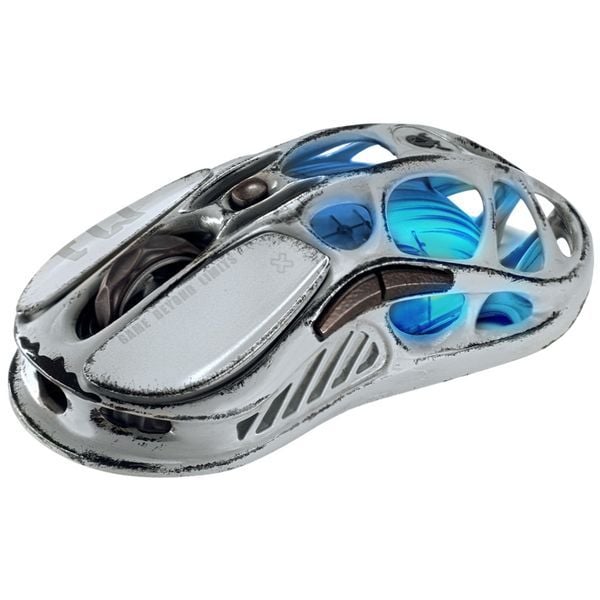  Chuột không dây Gaming GravaStar Mercury M1 Pro Battle Worn Edition Silver Mist 