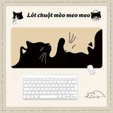  Lót chuột Mèo Đen Đáng Yêu Cổ Điển 