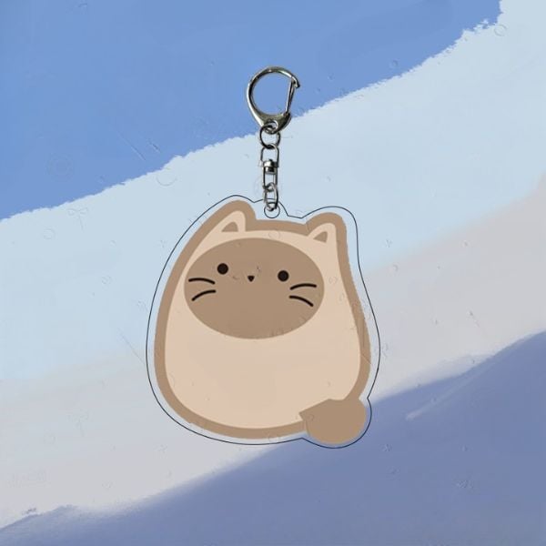  Móc khóa mica Mèo Mập Cute 