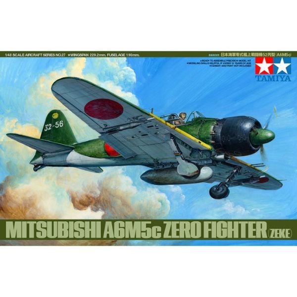Mitsubishi A6M5c Type 52 Zero Fighter ZEKE 1/48 - Mô hình Tamiya 61027 chính hãng giá rẻ