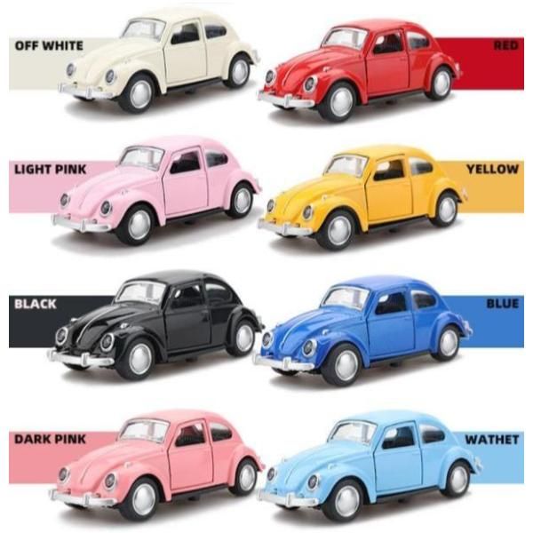 Mô hình xe con bọ Beetle kim loại tỉ lệ 1-36 dây cót MC5 ship COD CPN