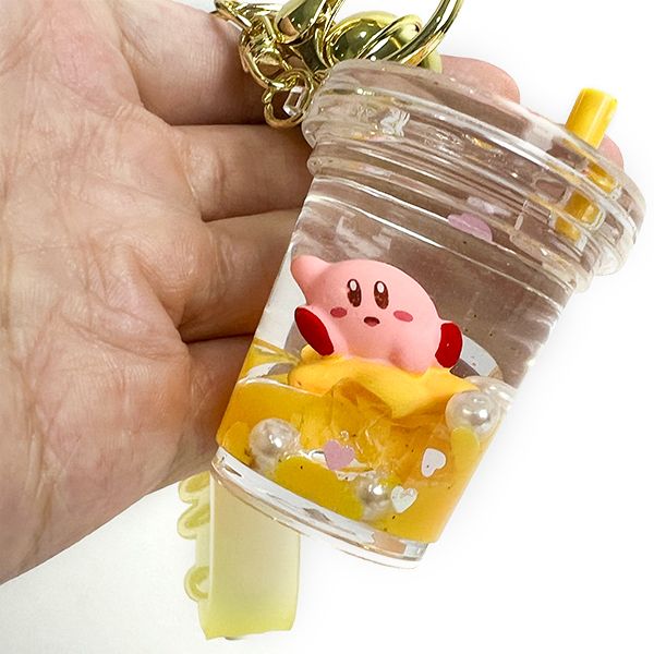  Móc khóa Kirby ly trà sữa 