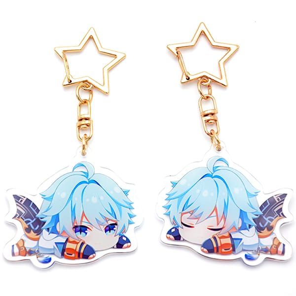  Móc khóa acrylic Genshin Impact Chibi 2 mặt 