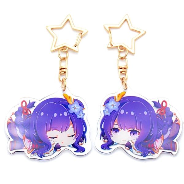  Móc khóa acrylic Genshin Impact Chibi 2 mặt 