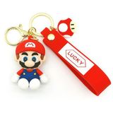  Móc khóa figure cao su hình Mario Luigi Đỏ Xanh 