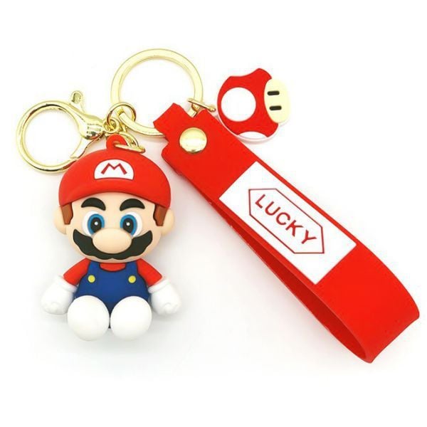 Móc khóa figure cao su hình Mario Đỏ