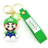  Móc khóa figure cao su hình Mario Luigi Đỏ Xanh 