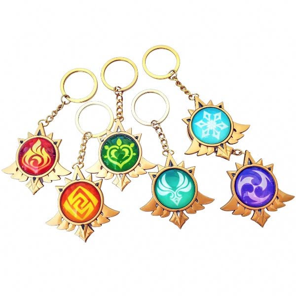 Móc khóa Genshin Impact Vision cánh Mondstadt dạ quang