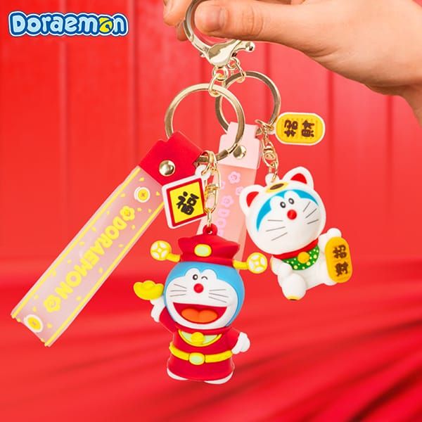  Móc khóa nhựa mô hình Doraemon may mắn cao cấp 