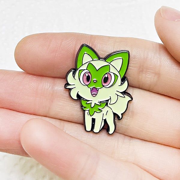 Huy hiệu pin kim loại Pokemon Sprigatito 