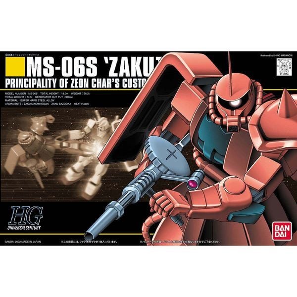 MS-06S Char's Zaku II - HGUC - 1/144 - Mô hình Gundam chính hãng Bandai siêu đẹp