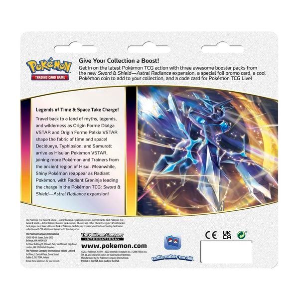  PP36 - Thẻ bài Pokemon TCG Astral Radiance 3 Pack Blister Eevee 