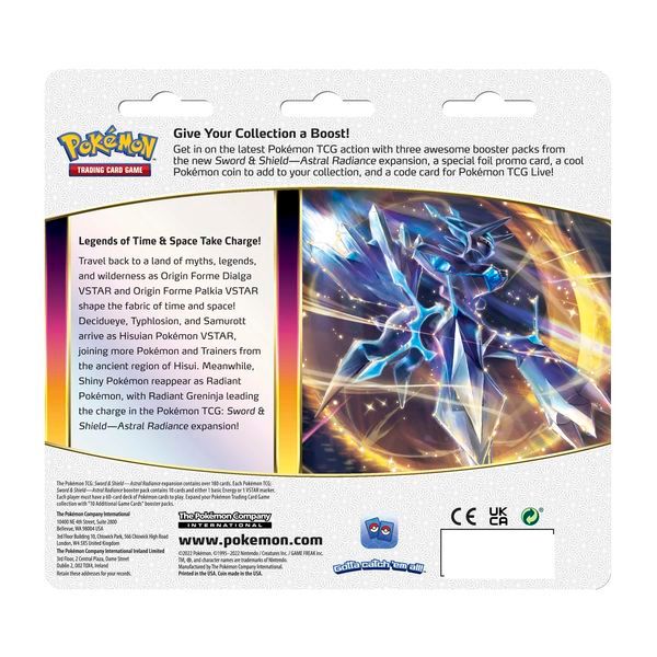  PP37 - Thẻ bài Pokemon TCG Astral Radiance 3 Pack Blister Sylveon 