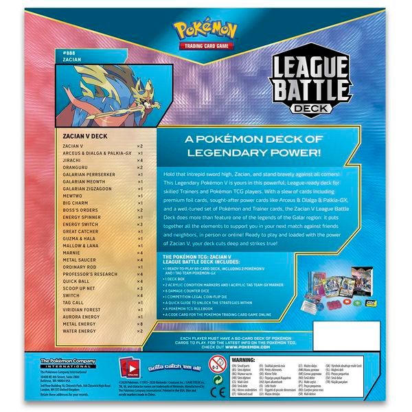  PD82 - Bộ bài Pokemon Zacian V League Battle Deck 