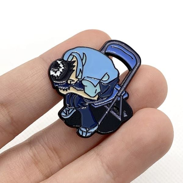  Huy hiệu pin cài áo Evangelion Meme Ikari Shinji on Chair 