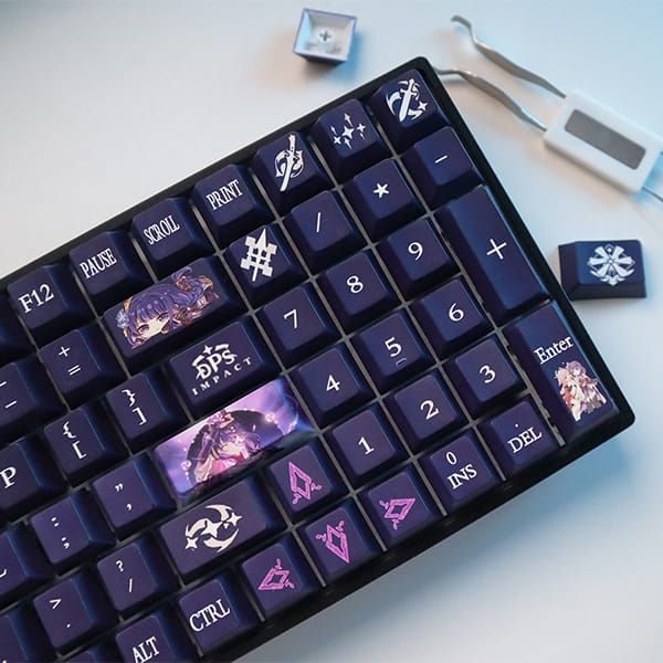  Bộ Keycap bàn phím cơ Genshin Impact Raiden Shogun Full Set 