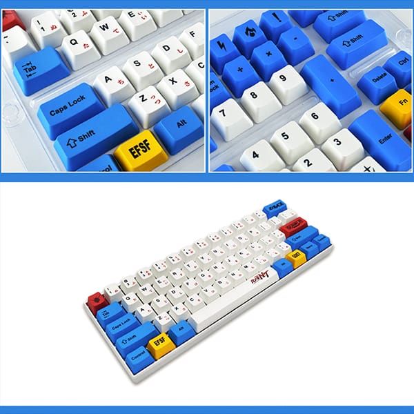  Bộ Keycap 123 nút bàn phím cơ Gundam Color Full Set OEM 