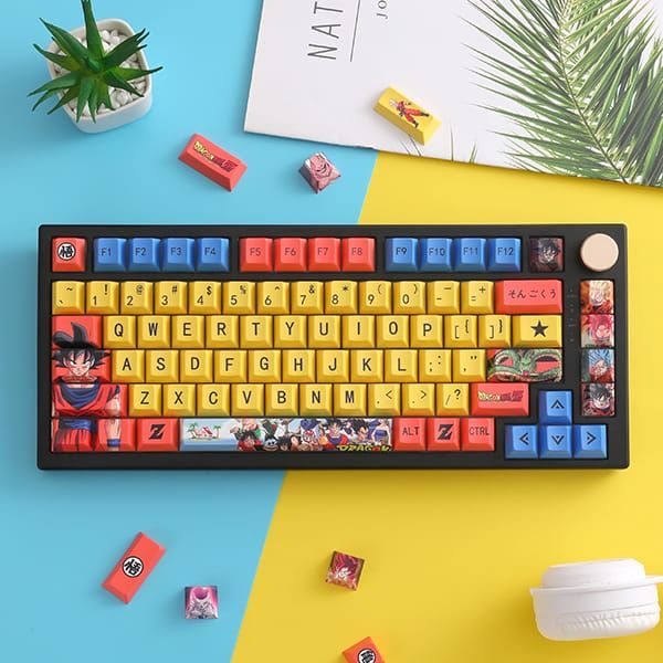 Bộ Keycap PBT bàn phím cơ Dragon Ball Goku Full Set 126 nút