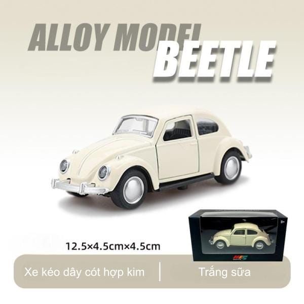 Mô hình xe con bọ Beetle kim loại tỉ lệ 1-36 dây cót MC5 ship COD CPN