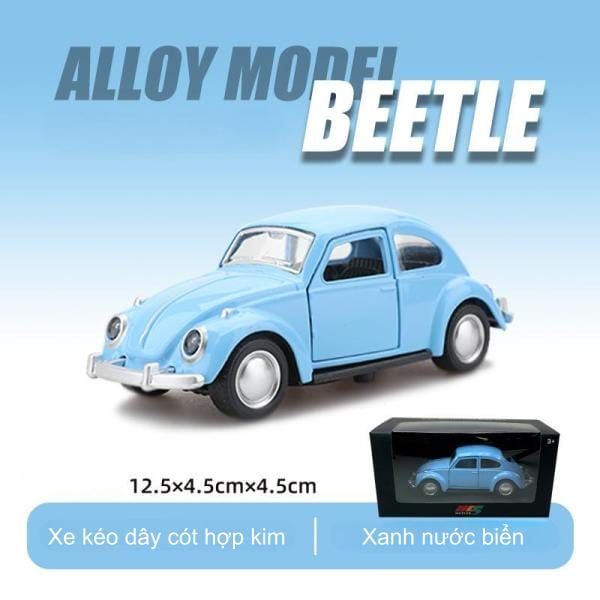  Mô hình xe con bọ Beetle kim loại 1:36 dây cót MC5 