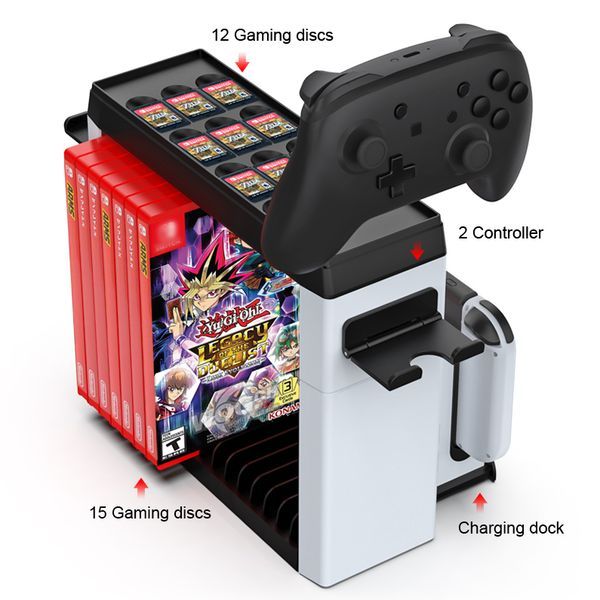Kệ gắn dock đựng băng game cho Nintendo Switch OLED có giá treo tay cầm DOBE TNS-19051