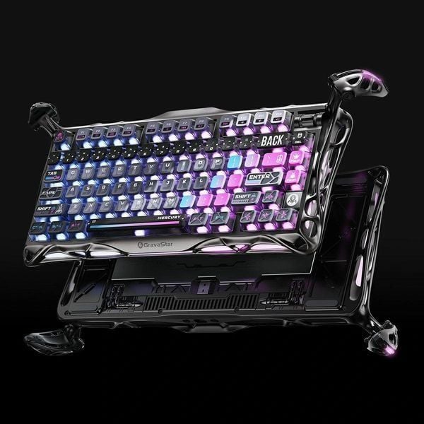  Bàn phím cơ GravaStar Mercury K1 Pro 75% Wireless Mechanical Gaming Keyboard Cyberpunk 