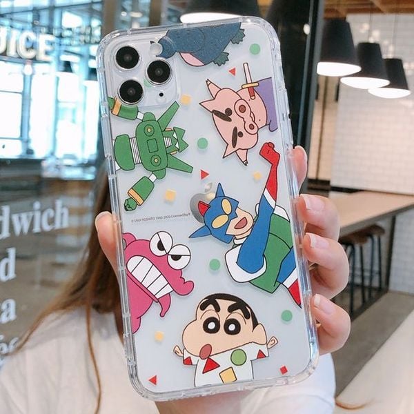  Ốp Điện Thoại iPhone 16 Pro/Pro Max Crayon Shin Chan Siêu Nhân 