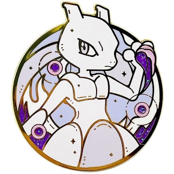  Huy hiệu Pokemon pin kim loại tròn viền vàng 