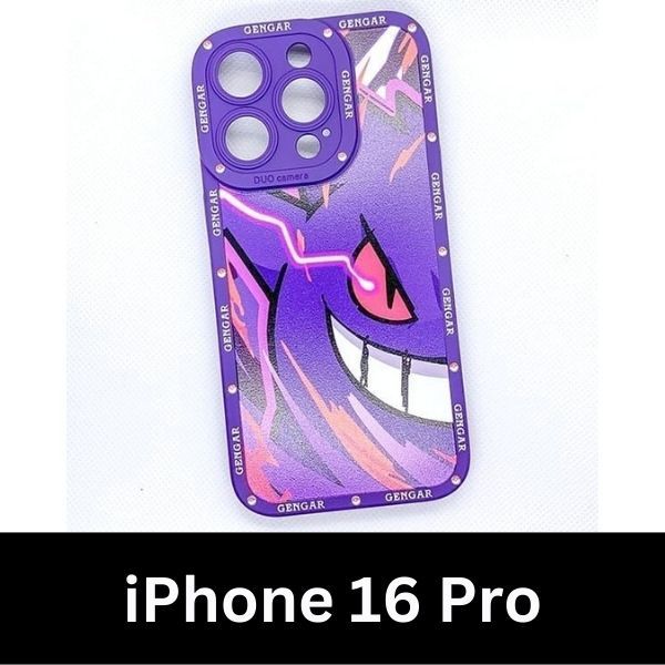  Ốp lưng Pokemon Gengar Face cao cấp cho iPhone 15/Plus/Pro/Pro Max iPhone 16 Pro/Pro Max 