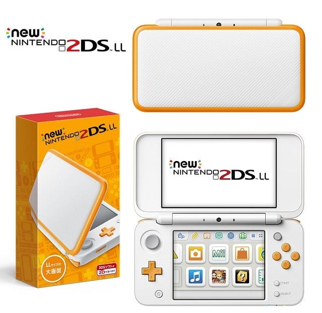  NEW NINTENDO 2DS LL - WHITE + ORANGE (Miễn phí hack + Chép game) 