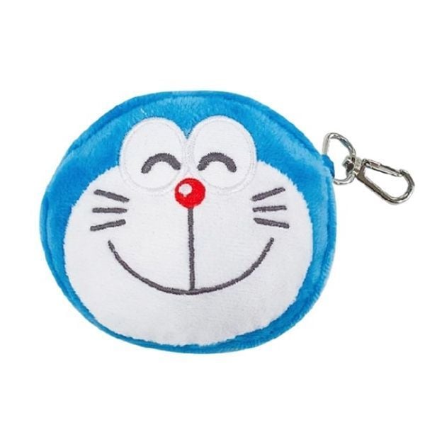 Bóp nhỏ hình mặt Doraemon - Hàng bản quyền chính hãng dễ thương đáng yêu màu xanh đẹp mắt gắn balo mèo máy tuổi thơ quà tặng cho bé